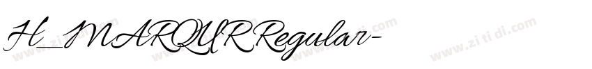 H_MARQUR Regular字体转换